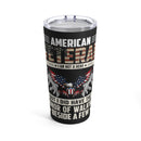 Inspiring Valor: 20oz Military Design Tumbler - American Veteran - Walking Beside Heroes with Honorable Pride!