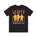 Proudly American: Military Design T-Shirt - 'I'm Proud to Be an American