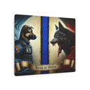 Bound by Honor: A Thin Line Against Evil  Metal Art Sign