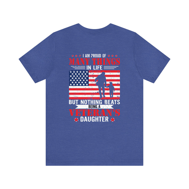 Proud Daughter of a Veteran: Military Design T-Shirt Celebrating Family Legacy