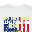 Ultimate Patriotic Tribute: Military Design T-Shirt for Proud Papas Who Love Being Veterans!