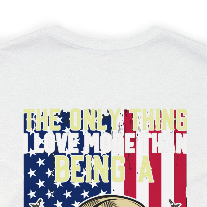 Ultimate Patriotic Tribute: Military Design T-Shirt for Proud Papas Who Love Being Veterans!