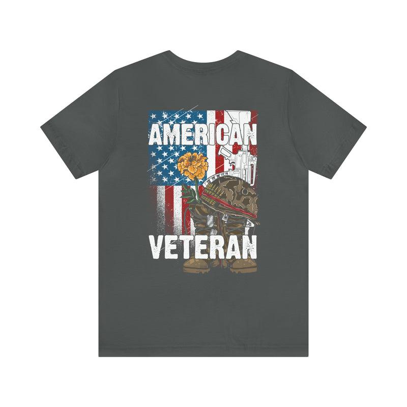 Proud American Veteran: Military Design T-Shirt, Show Your Patriotism!