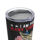 Proud Veteran's Daughter - 20oz Military Design Tumbler: 'Nothing Beats It' - Black Background