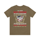 Bold and Unapologetic: Military Design T-Shirt - 'I Am a Grumpy Navy Veteran - My Oath of Enlistment Has No Expiration Date - Proudly Sarcasm-Driven