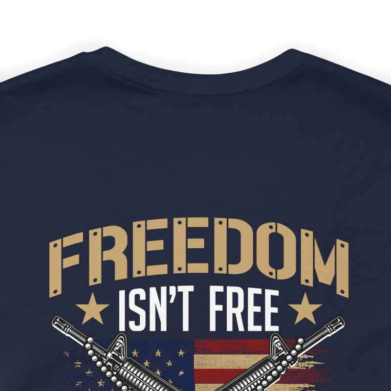 Patriotic Pride: United States Veteran Military Design T-Shirt - 'Freedom Isn't Free, I Paid for It with My Blood, Sweat, and Tears