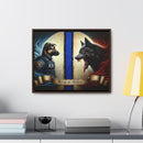 Bound by Honor: A Thin Line Against Evil Framed Canvas