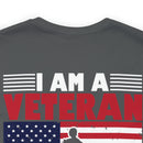 Defending Freedom: Military Design T-Shirt - 'I Am a Veteran - I Served So You Could Take a Knee