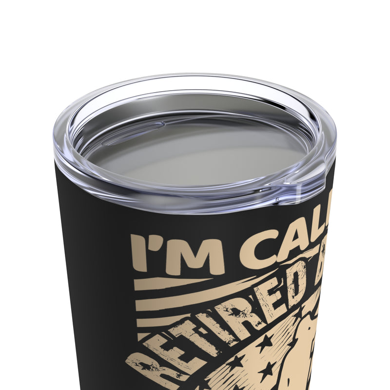 Cool Retired Badass: 20oz Military Design Tumbler for Unconventional Veterans