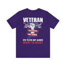 Heart to Heart: Veteran and Daughter Military Design T-Shirt Celebrating Unbreakable Bonds