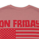 Red Friday Warrior: Military Design T-Shirt - On Friday We Wear Red