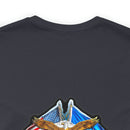 Taking Flight with Honor: Military T-Shirt with 'Double Flag Eagle U.S. AIRFORCE' Design