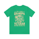 Fearless Patriarch: 'I'm a Dad, Grandpa, and a Veteran - Nothing Scares Me' Military Design T-Shirt