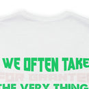 Gratitude Reminder: Military Design T-Shirt Honoring the Things We Often Take for Granted