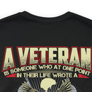 Blank Check for Freedom: Military Design T-Shirt Honoring the Sacrifice of Veterans