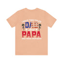 Military-Inspired 'I Have Two Titles - Dad and Papa and I Rock Them Both' Graphic Print T-Shirt
