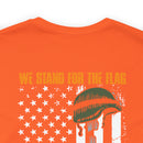 United in Resilience: Military T-Shirt with 'We Stand for the Flag' Design