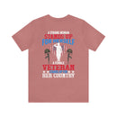 Empowered Service: Military Design T-Shirt - 'A Female Veteran Stands Up for Her Country