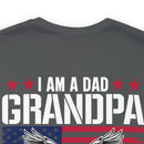 Fearless and Proud: Military T-Shirt - 'I Am a Dad, Grandpa, and a Veteran - Nothing Scares Me