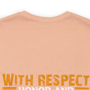 Respect, Honor & Gratitude: Thank You, Veterans" Military Design T-Shirt