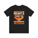 Brave Hearts Never Back Down: Military Design T-Shirt Honoring Veterans' Bravery