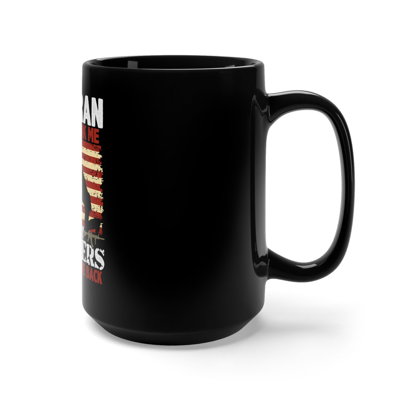 Sacrifice Remembered: 15oz Military Design Black Mug - Honoring Veterans and Their Fallen Comrades