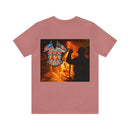 Unyielding Valor: Military T-Shirt with 'No WMF Firefighter Double Flag - All Gave Some, Some Gave It All' Design