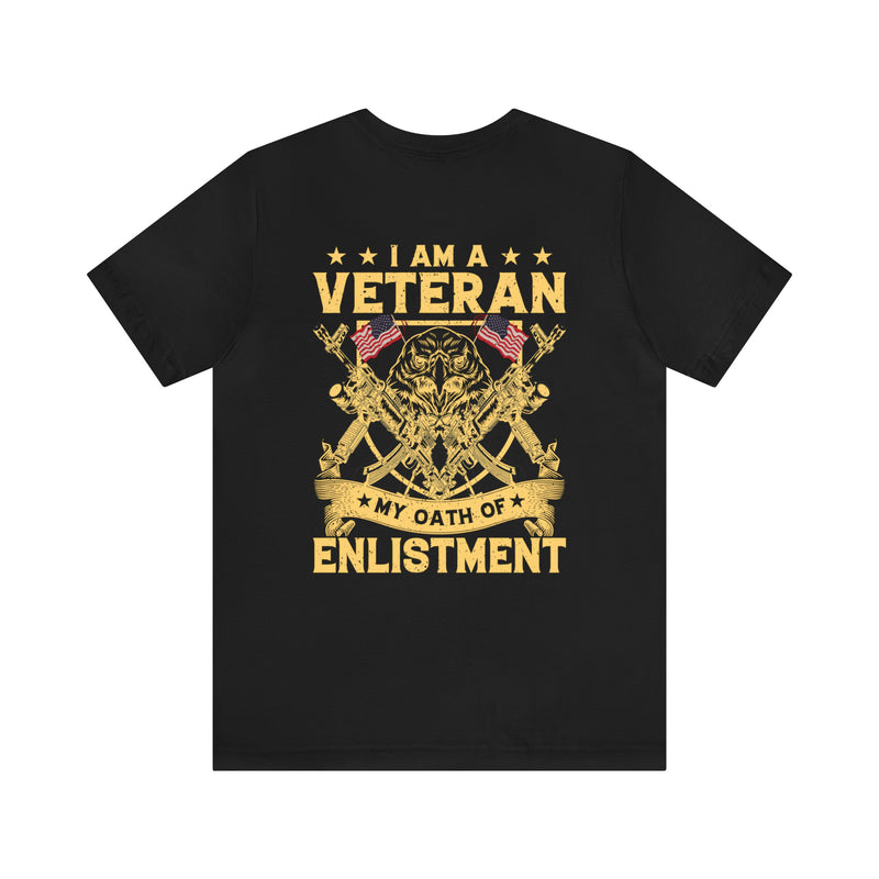 Unisex Military-Styled 'I Am A Veteran: My Oath of Enlistment' Commemorative T-Shirt