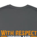 Respect, Honor & Gratitude: Thank You, Veterans" Military Design T-Shirt