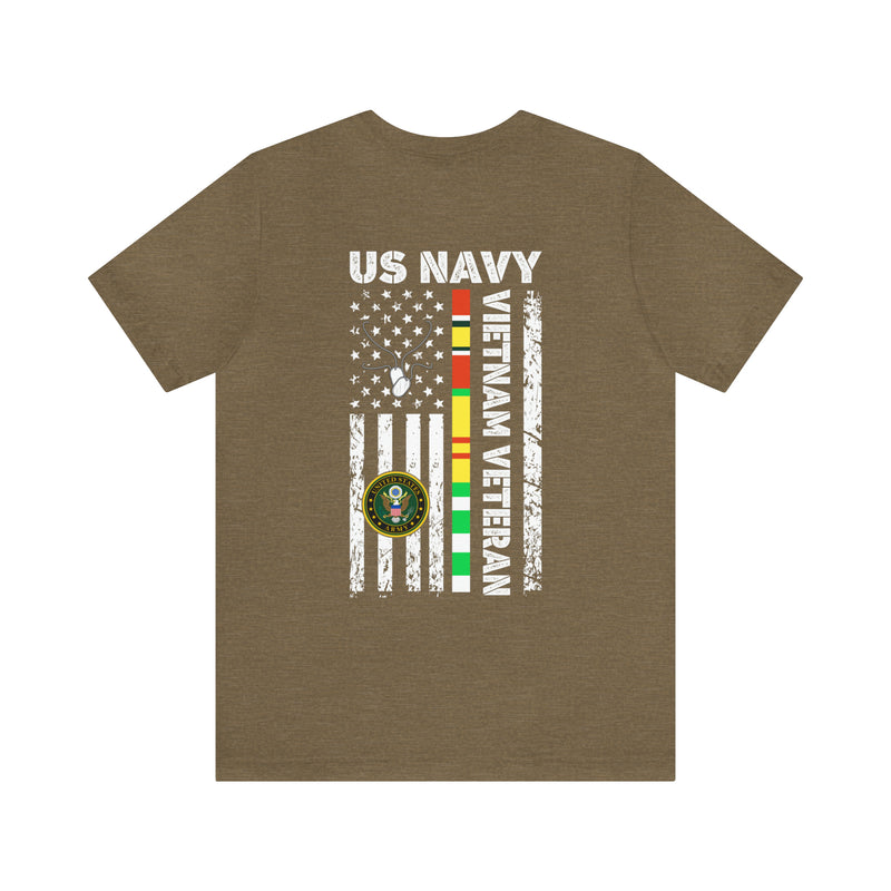 US Navy Vietnam Veteran Tribute: Military-Style T-Shirt Honoring Service and Sacrifice