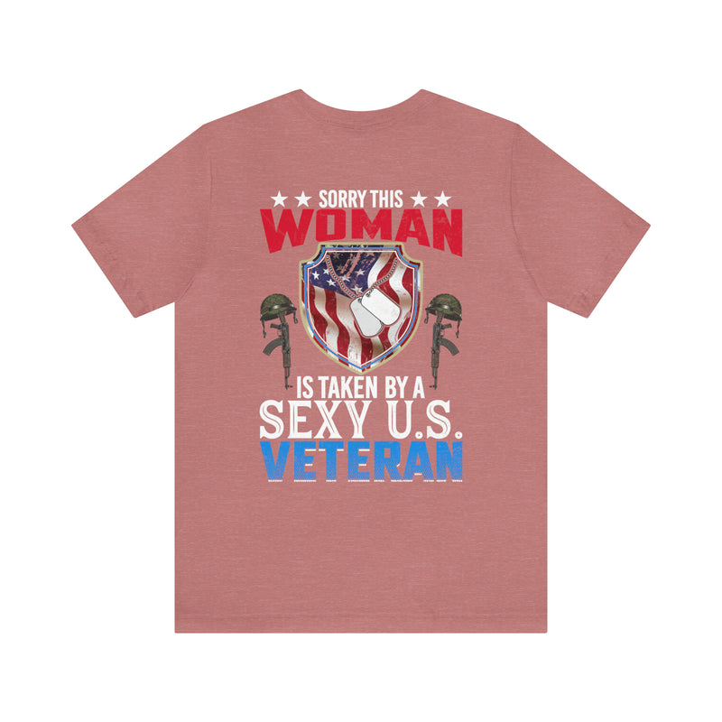 Taken by a Sexy US Veteran: Military Design T-Shirt Celebrating Love and Patriotism