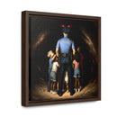 A Shield Against the Darkness Framed Canvas