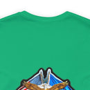 Taking Flight with Honor: Military T-Shirt with 'Double Flag Eagle U.S. AIRFORCE' Design