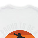 Combat-Ready Pride: Proud to Be a Veteran Military Design T-Shirt