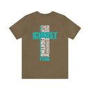 Soft cotton and quality print With Christ Fighting PTSD Awareness T-Shirt