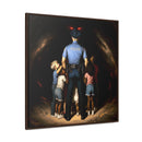 A Shield Against the Darkness Framed Canvas