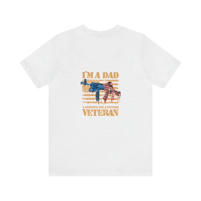 Triple Legacy: Dad, Grandpa, and Vietnam Veteran - Military Design T-Shirt Celebrating Generations