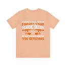 America Will Never Forget: Military Design T-Shirt Honoring Heroic Deeds of Veterans