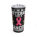Resilient Veteran: 20oz Military Design Tumbler - Defying Odds, Conquering Battles
