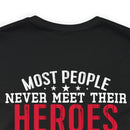 Military Design T-Shirt: Proud Veteran's Wife, Married to My Hero