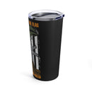 Love and Duty: 20oz Black Military Tumbler - 'We Fought Because We Loved - U.S. Veteran