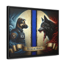 Bound by Honor: A Thin Line Against Evil Framed Canvas