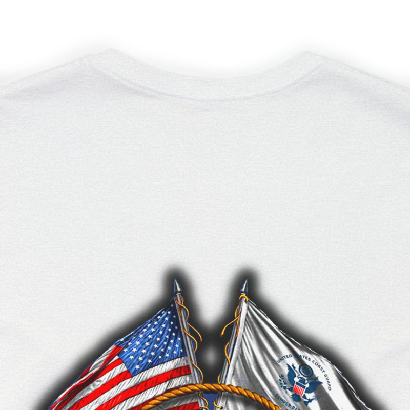 Guardians of the Coast: Military T-Shirt with 'Double Flag Coast Guard' Design