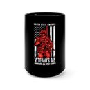 Proudly United: 15oz Military Design Black Mug - Honoring Veterans of the United States of America on Veteran's Day