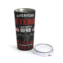 American Veteran Tribute 20oz Military Design Tumbler: Honoring Those Who Walked Beside Heroes