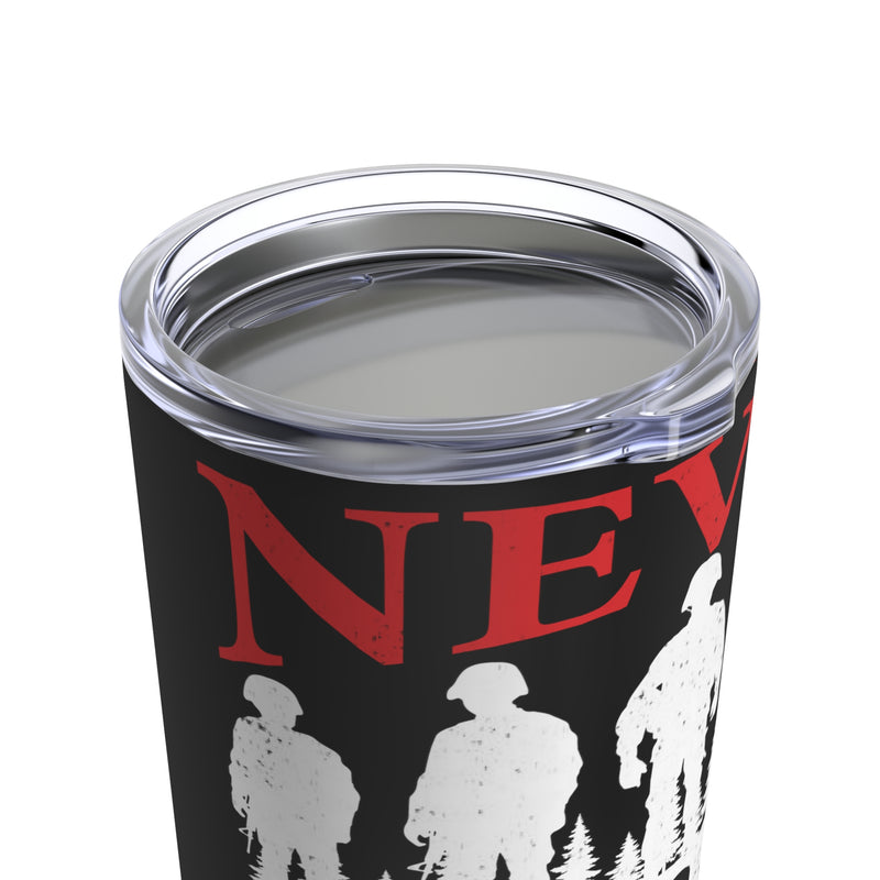 Debt of Gratitude: 20oz Black Military Design Tumbler - Honoring Those Who Sacrificed for Many