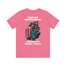 Mighty Reflection: 'The Military Might Represents National Strength' Military Design T-Shirt