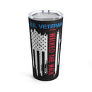 U.S. Veteran - 20oz Military Design Tumbler: 'Walking the Walk' - Black Background