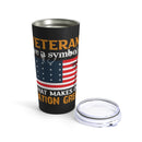 Symbol of Greatness: Veterans - 20oz Military Design Tumbler in Black