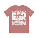 Fearless Family Man: Military Design T-Shirt - 'I'm a Dad, Grandpa, and a Navy Veteran - Nothing Scares Me